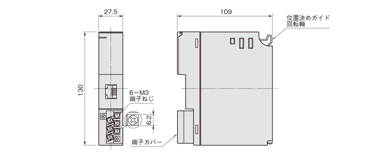 外形寸法図（単位：mm）